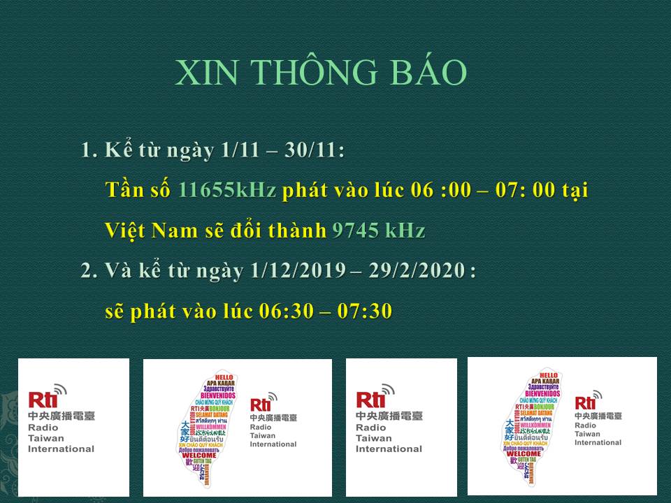 Thông báo đổi giờ phát sóng