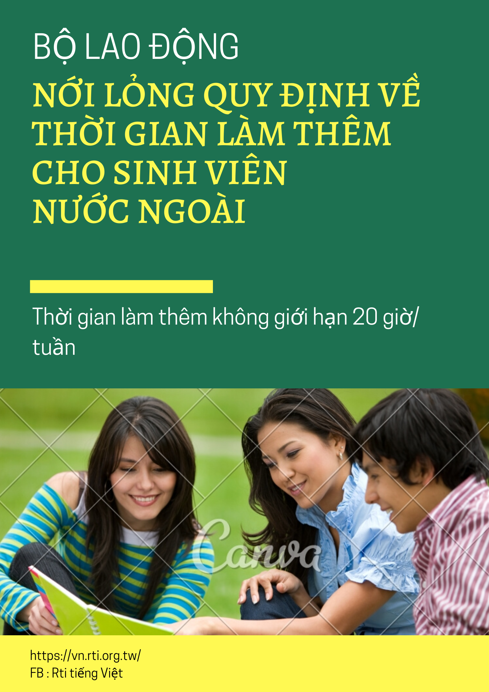 Nới lỏng quy định thời gian làm thêm cho sinh viên nước ng