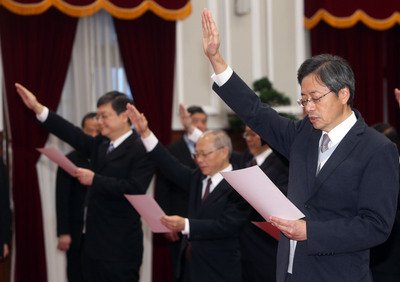 Tổng thống Mã Anh Cửu trông mong nội các làm việc với thái độ tích cực.