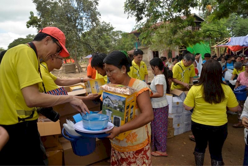 Hội Thương gia Đài Loan tại Myanmar tổng động viên đi cứu trợ.