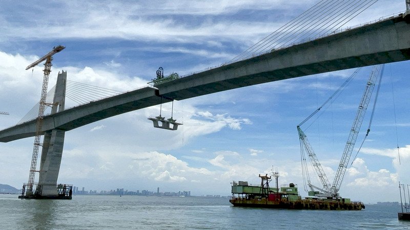 Cầu lớn Kim Môn thông xe vào tháng 10, Thủ tướng: cho thế giới thấy rõ thực lực xây cầu vượt biển tầm cỡ quốc tế của Đài Loan