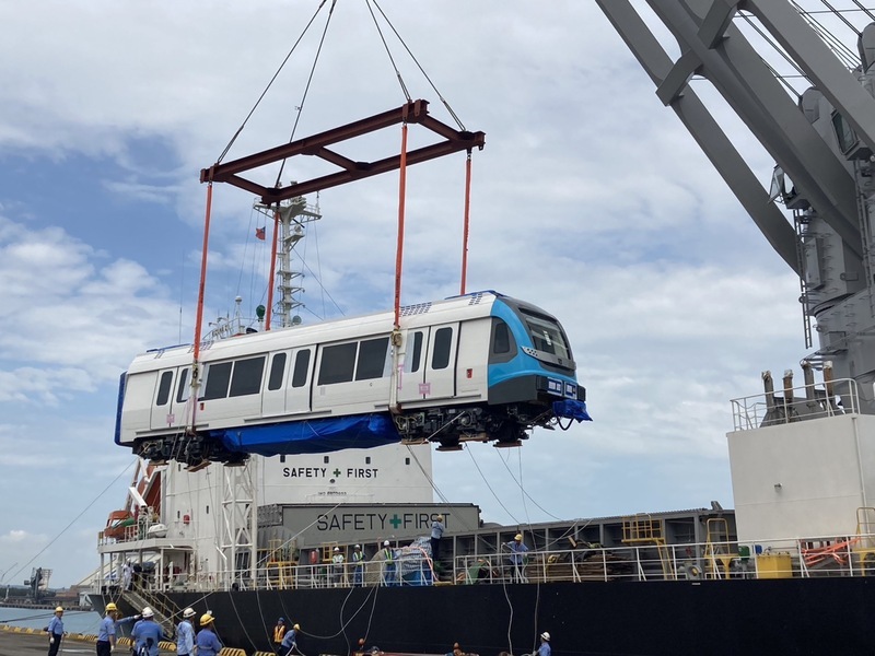 Đoàn tàu Metro Sanying do Ý thiết kế, Nhật sản xuất đã đến Đài Loan