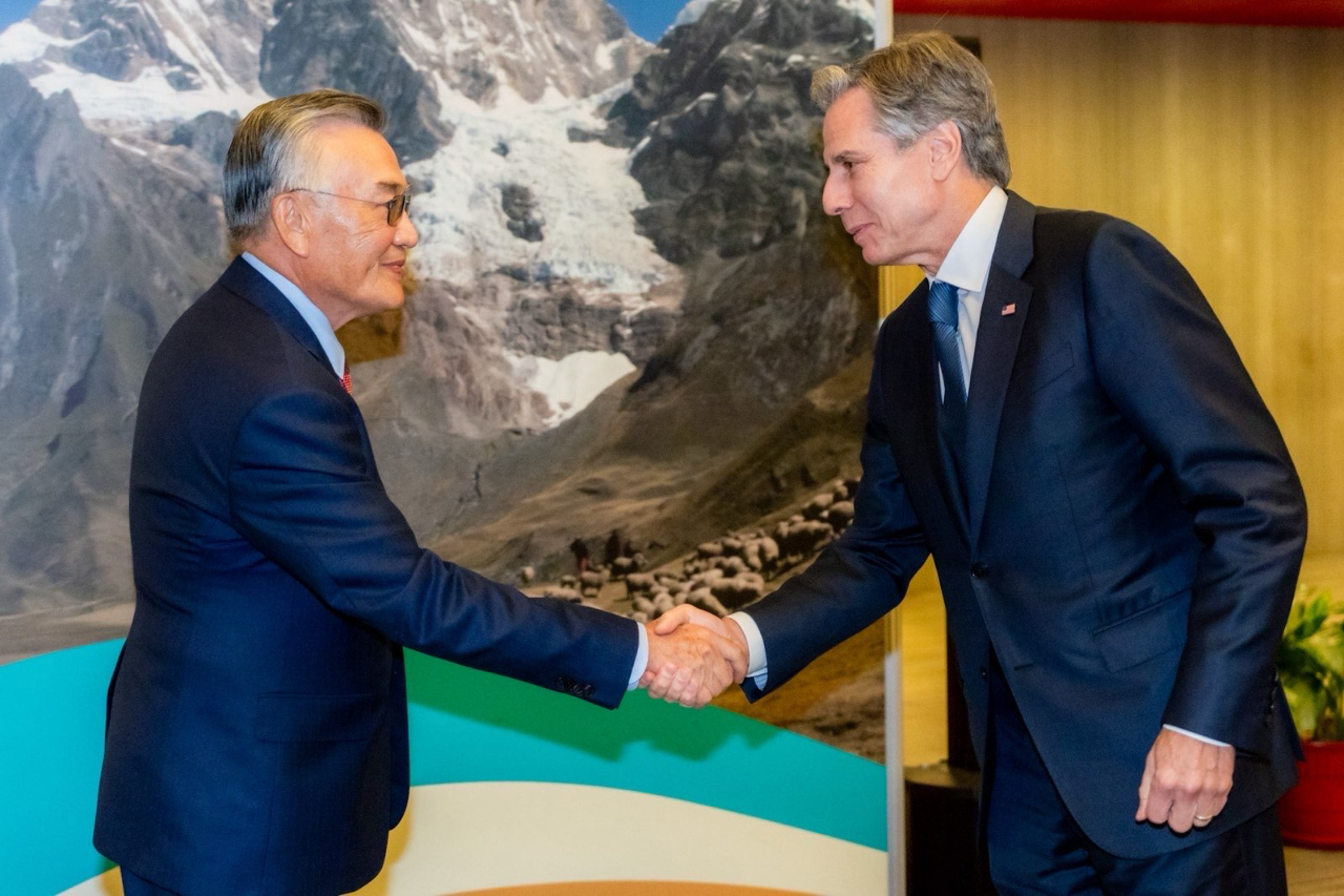 Đại diện APEC Lâm Tín Nghĩa và Ngoại trưởng Mỹ Antony Blinken đối thoại song phương, tập trung các vấn đề hợp tác kinh tế và hoà bình khu vực