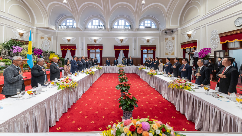 Tổng thống tổ chức quốc yến chiêu đãi Tổng thống Palau Surangel S. Whipps, Jr., tiếp tục thúc đẩy hợp tác du lịch và thể thao giữa Đài Loan và Palau